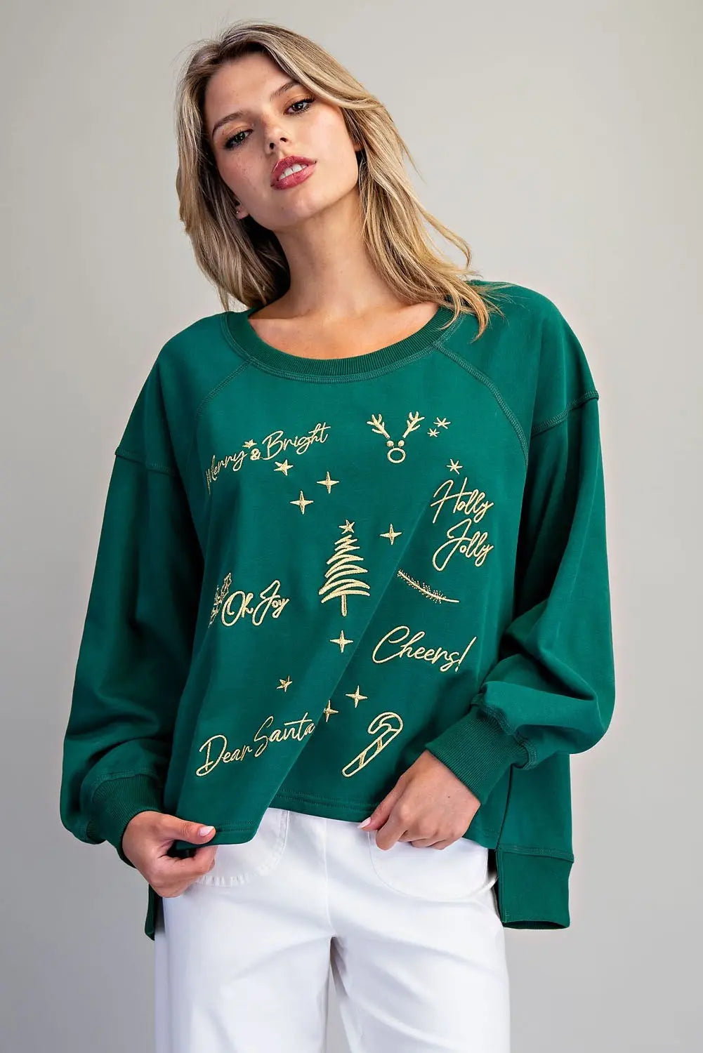Christmas Graphic High-Low Sweatshirt