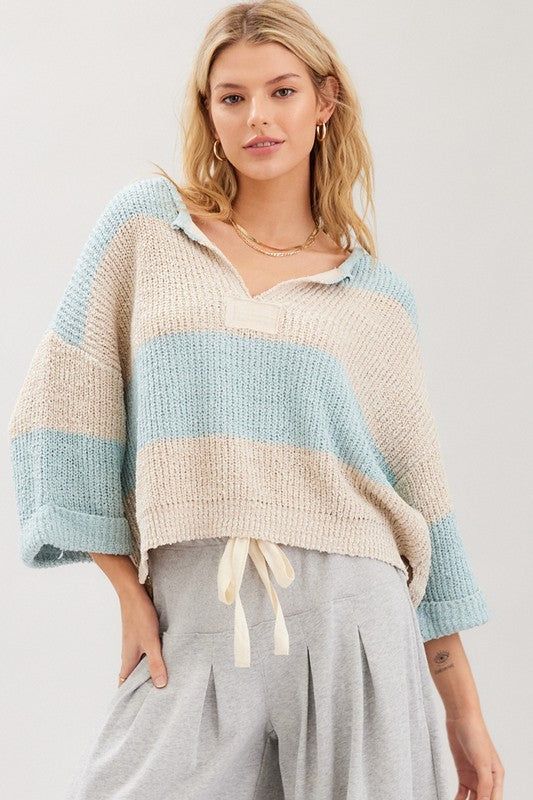 Say Less Striped Sweater