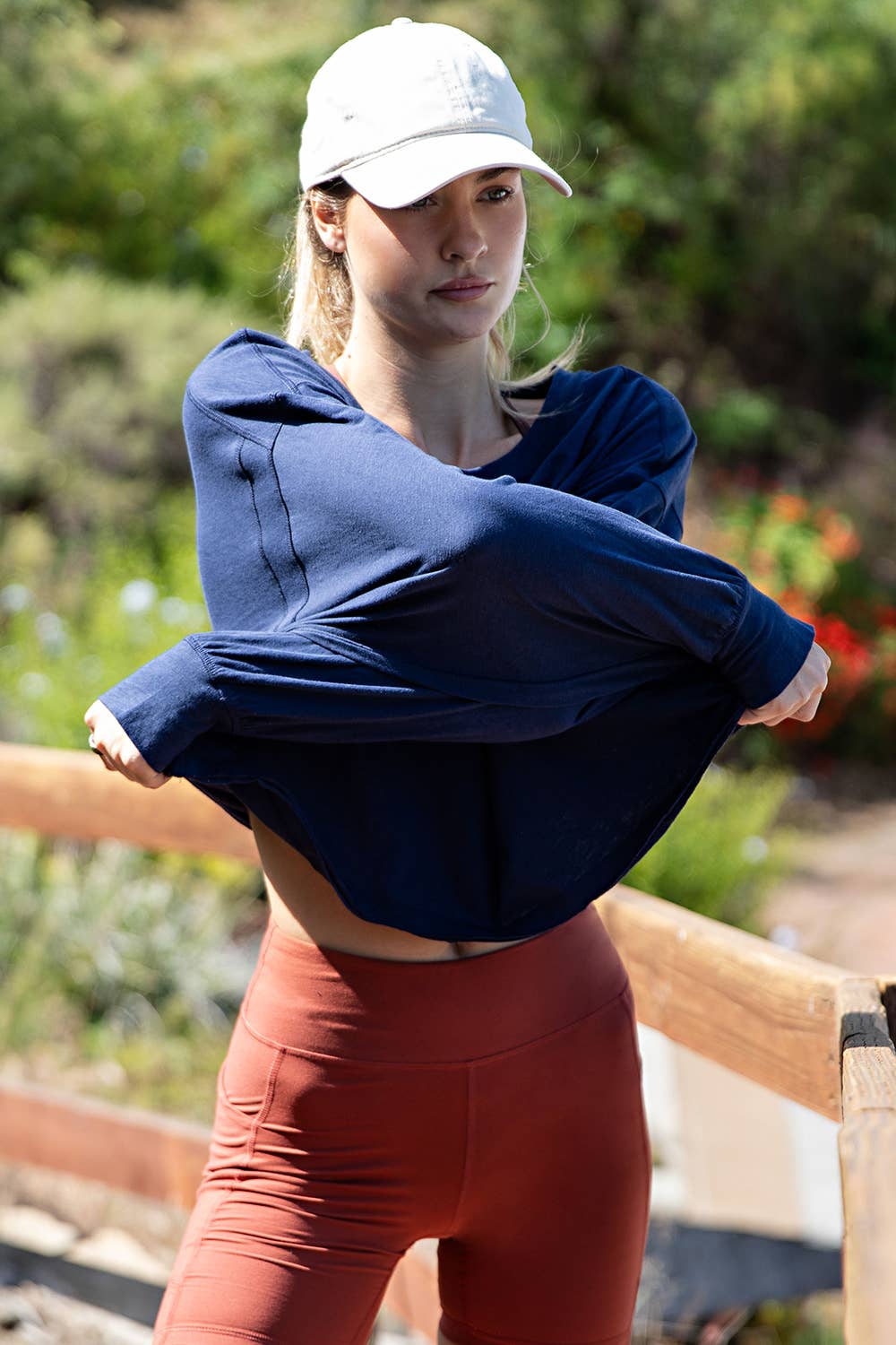 Rae Mode Long Sleeve Open Back Top