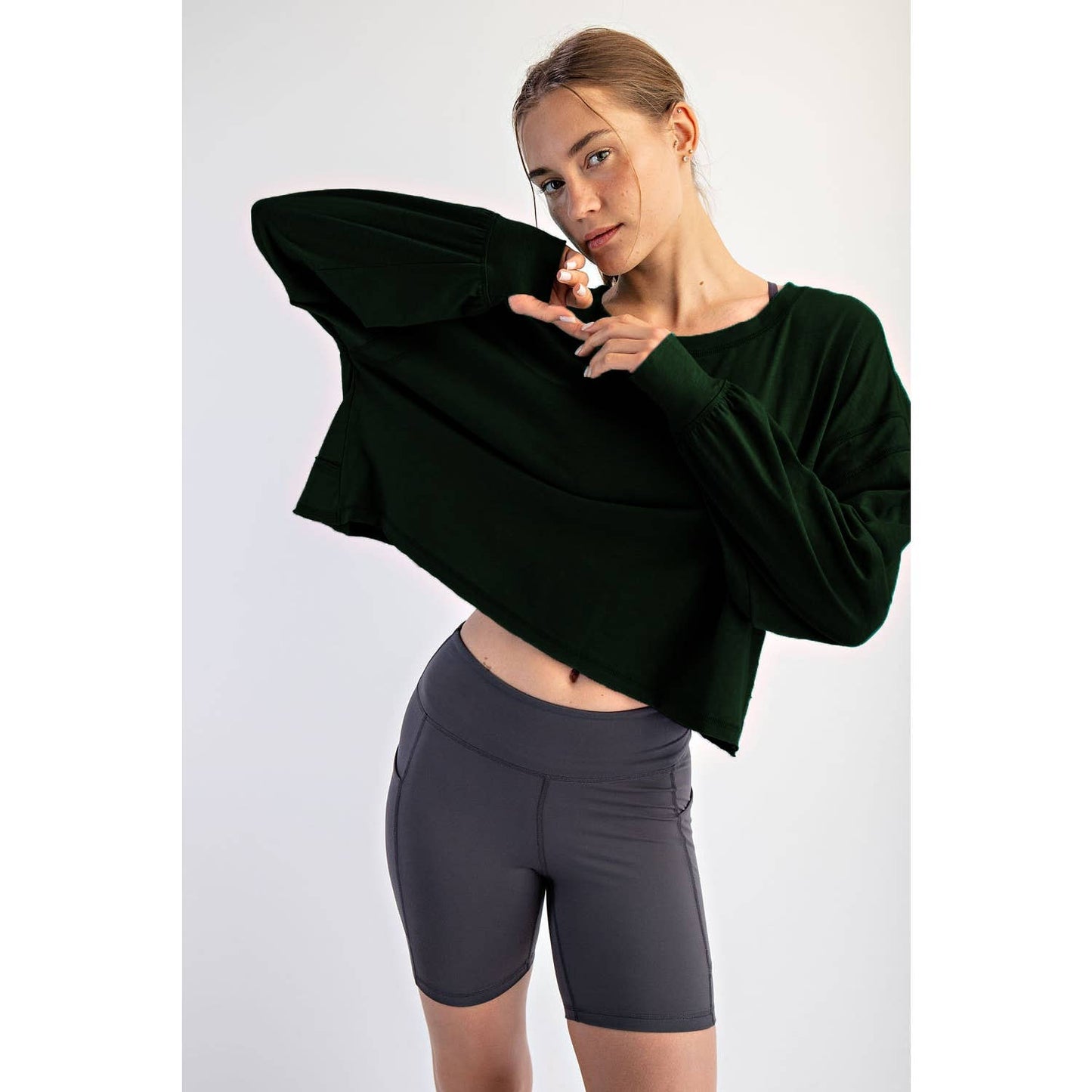 Rae Mode Long Sleeve Open Back Top