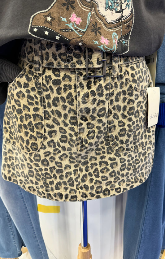 Linnie Leopard Skirt
