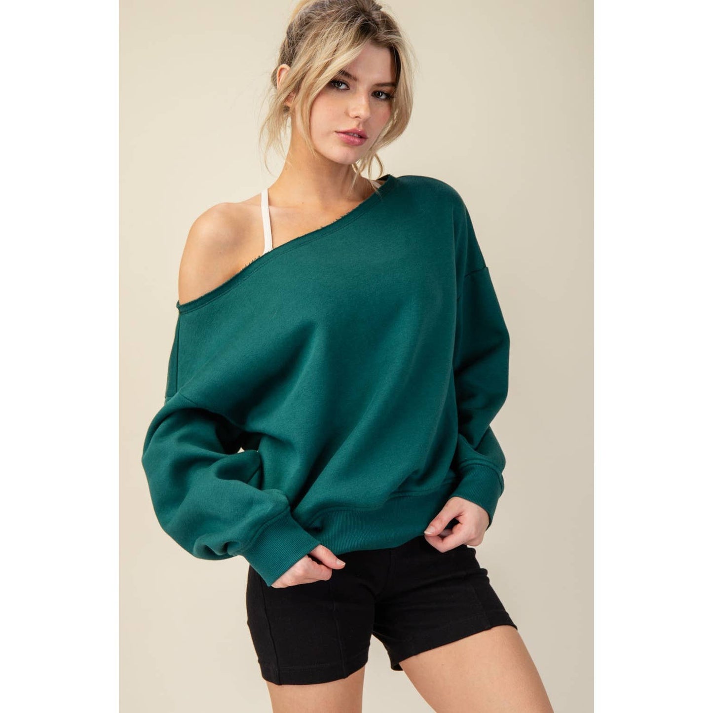 Ainsley Off The Shoulder Long Sleeve Top