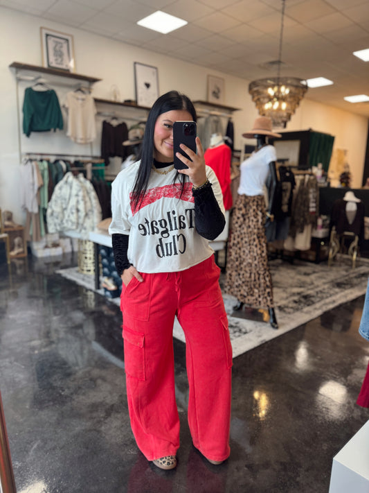 Washed Cargo Sweatpants