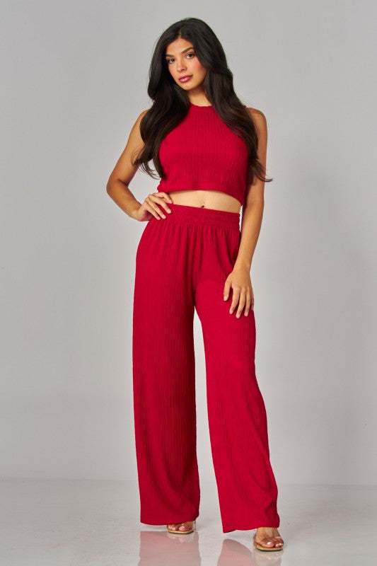 Crinkle Loungewear Set
