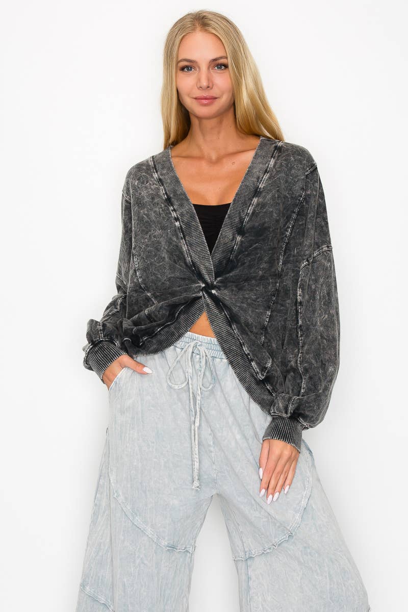 Mineral Washed Reversible Sweatshirt