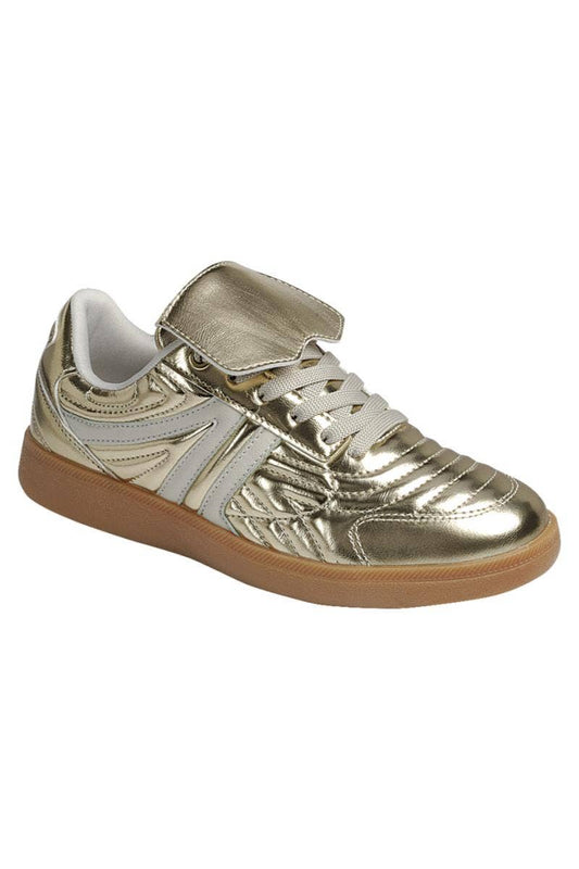 Women Lace up Sneakers GOLD