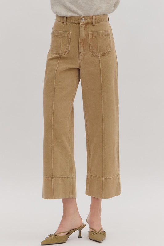 Front Pocket Wide Leg Jeans
