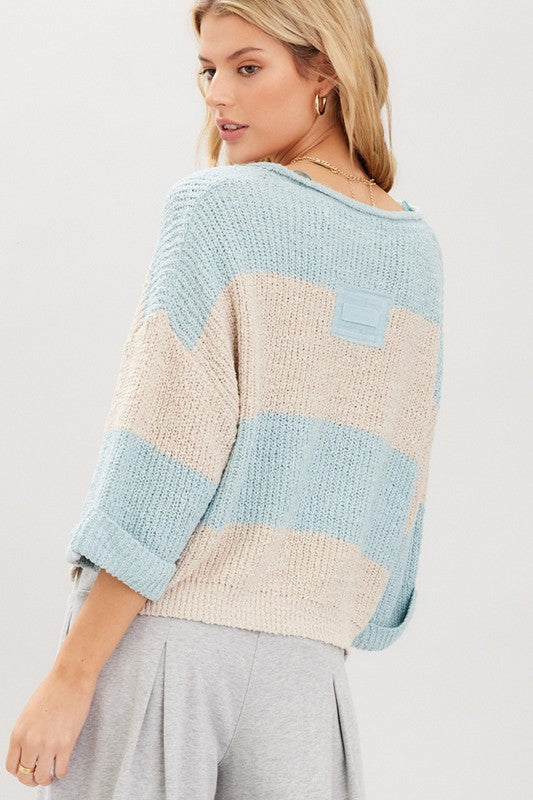 Say Less Striped Sweater