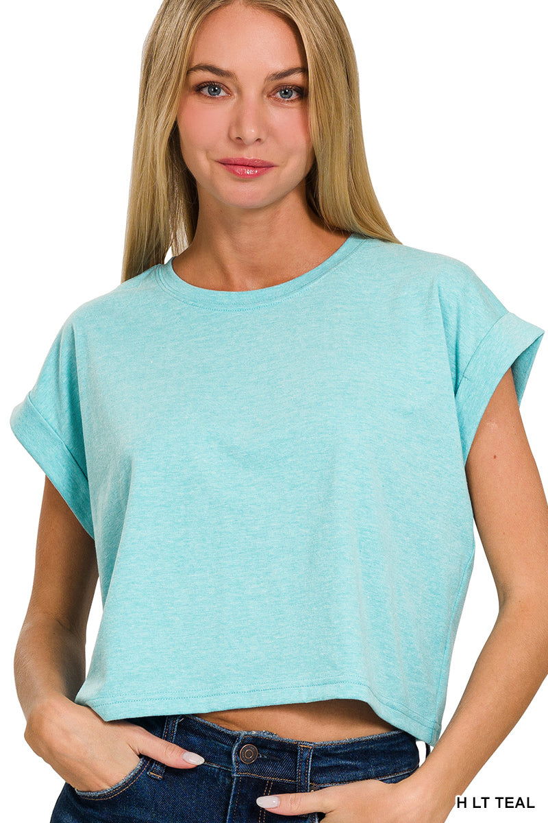 Felicia Folded Sleeve Top