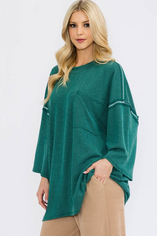 Emmie Oversized Ribbed Top