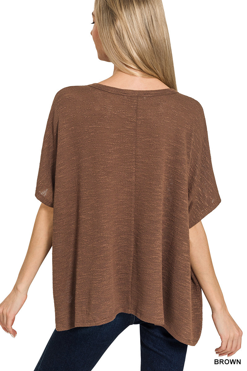 Oversized Hacci Top