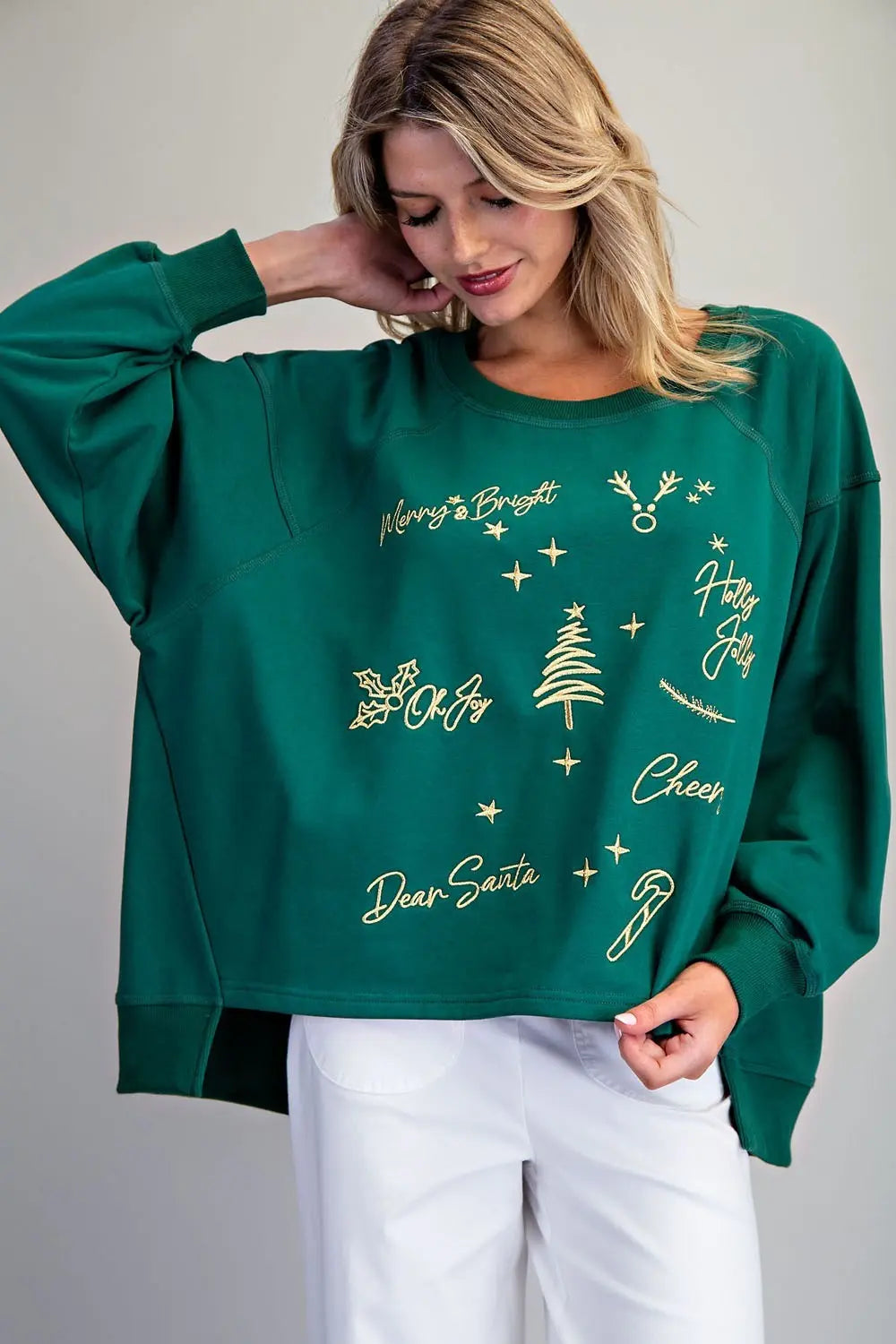 Christmas Graphic High-Low Sweatshirt