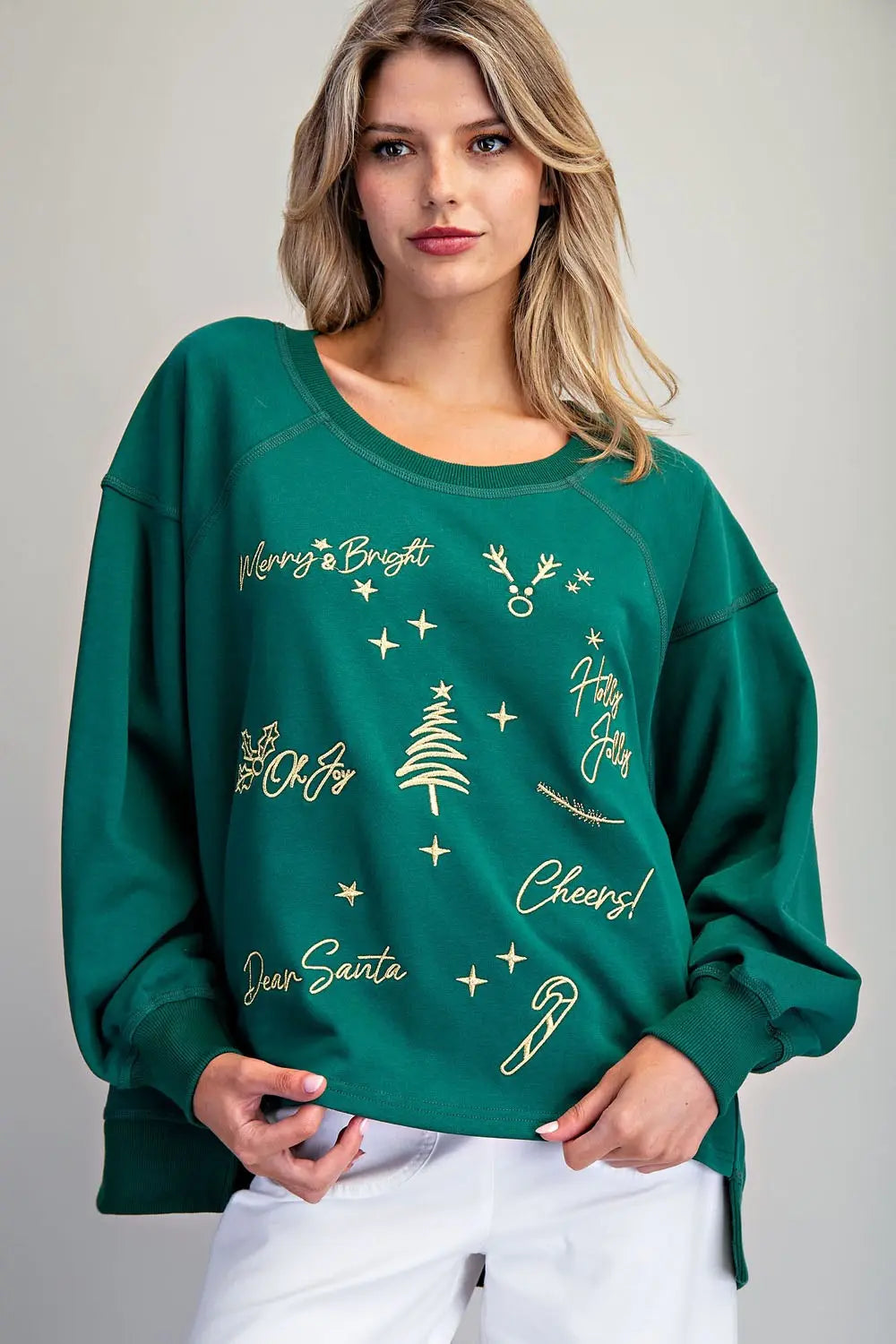 Christmas Graphic High-Low Sweatshirt