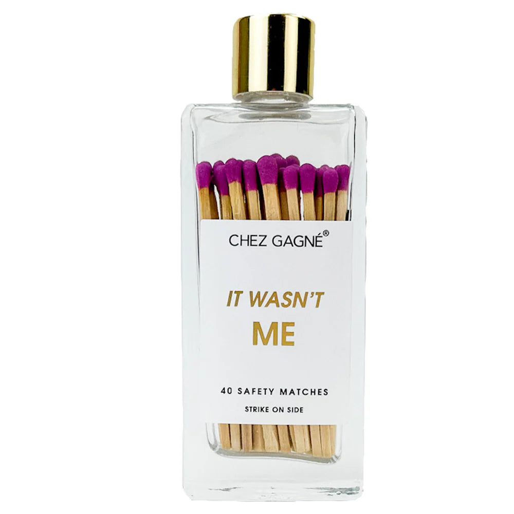 It Wasnt Me- Glass Bottle Safety Matches
