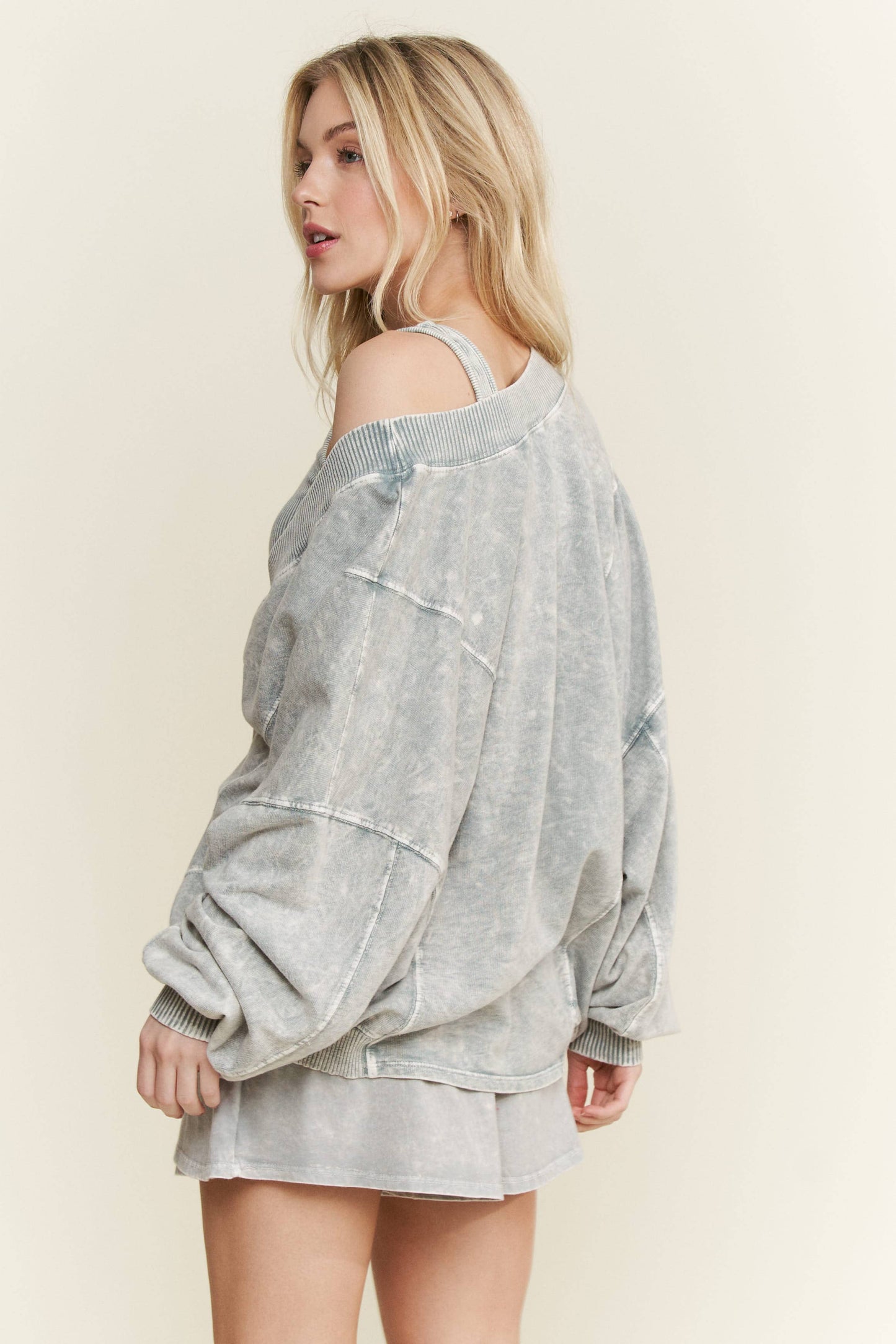 Mineral Washed Reversible Sweatshirt