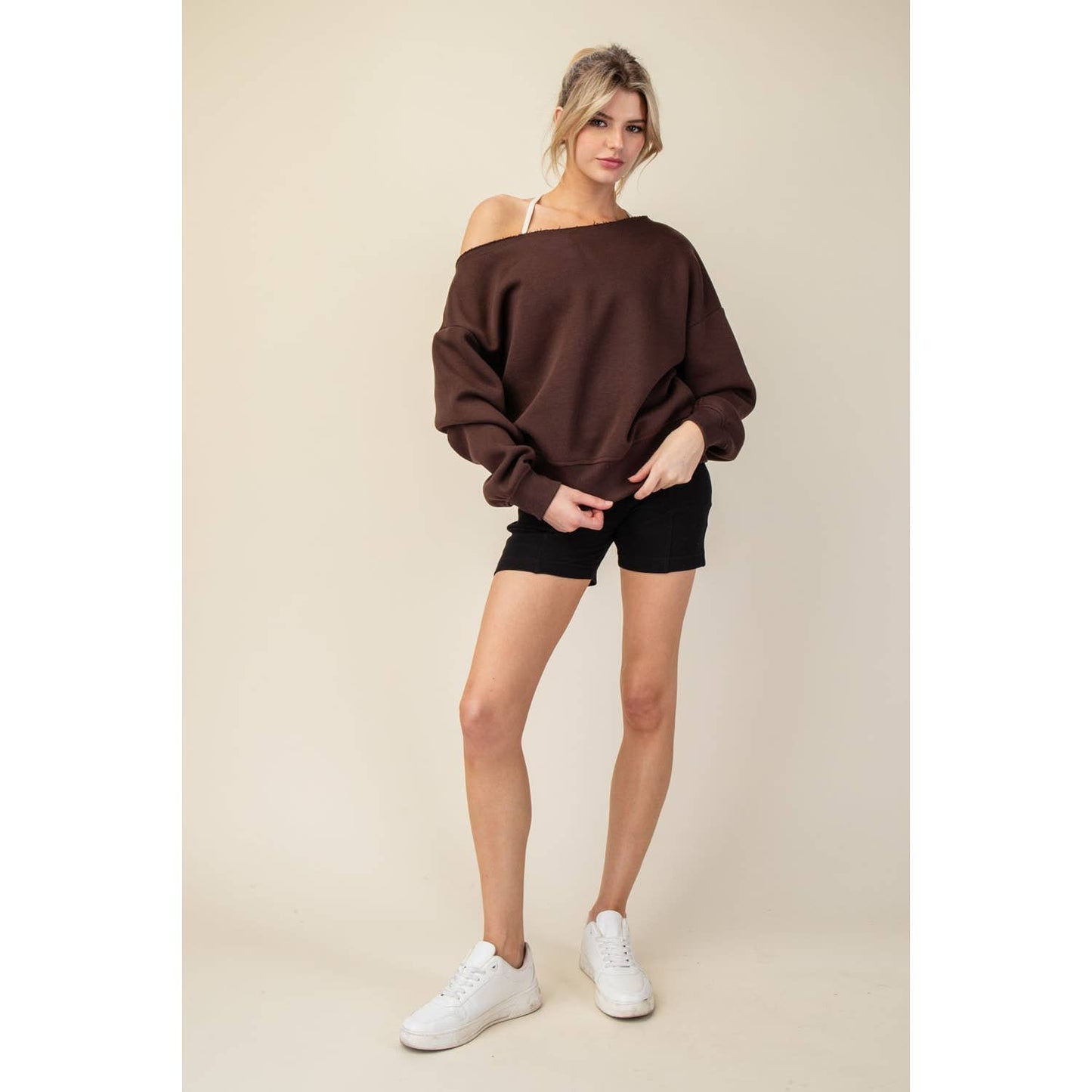 Ainsley Off The Shoulder Long Sleeve Top