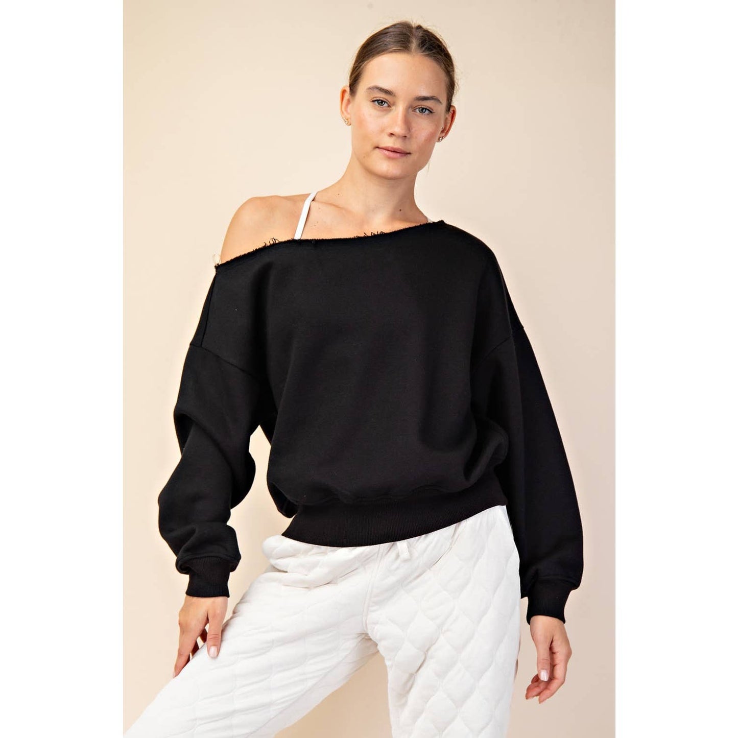 Ainsley Off The Shoulder Long Sleeve Top