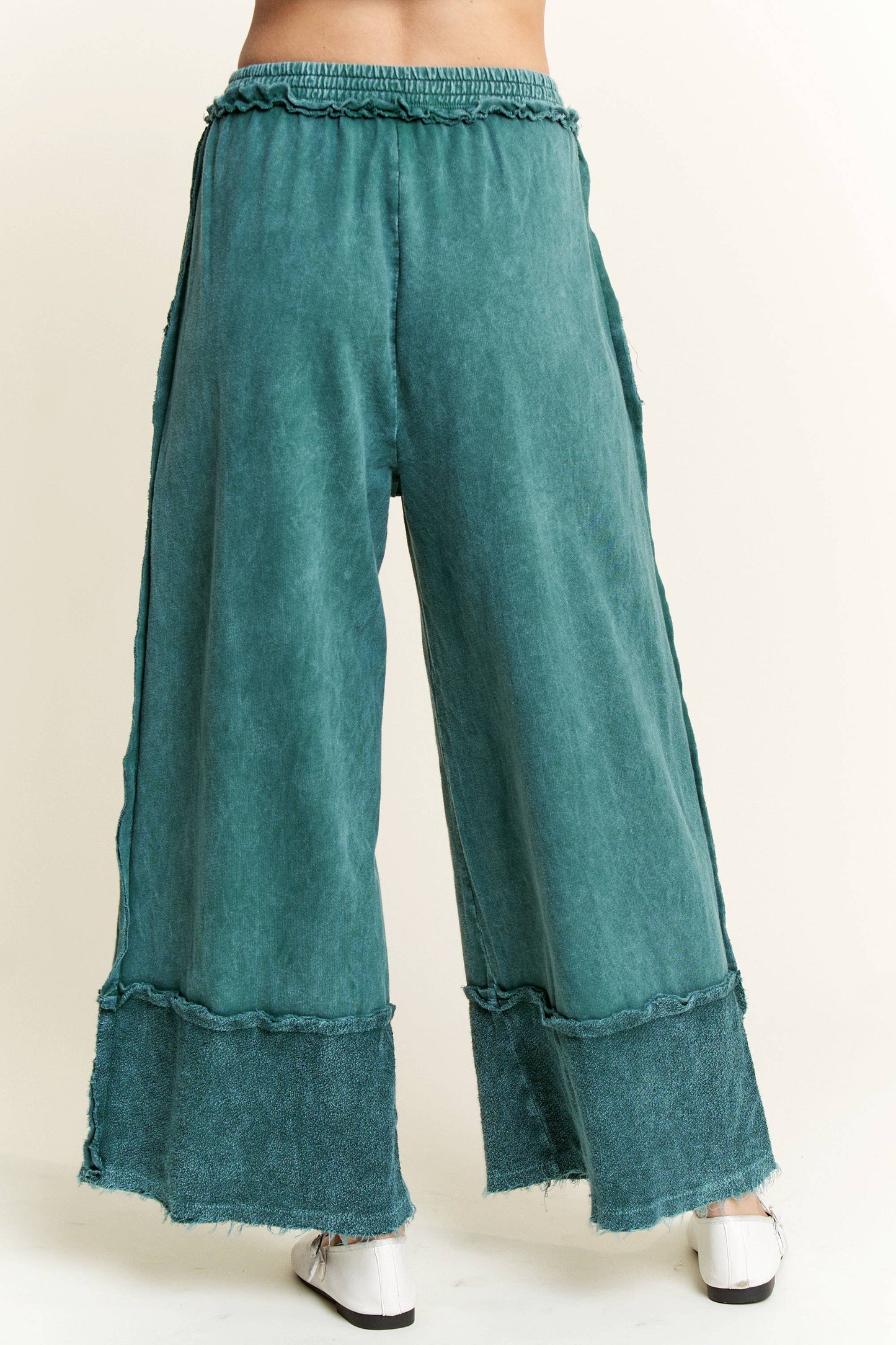 Mandy Mineral Washed Wide Leg Pants