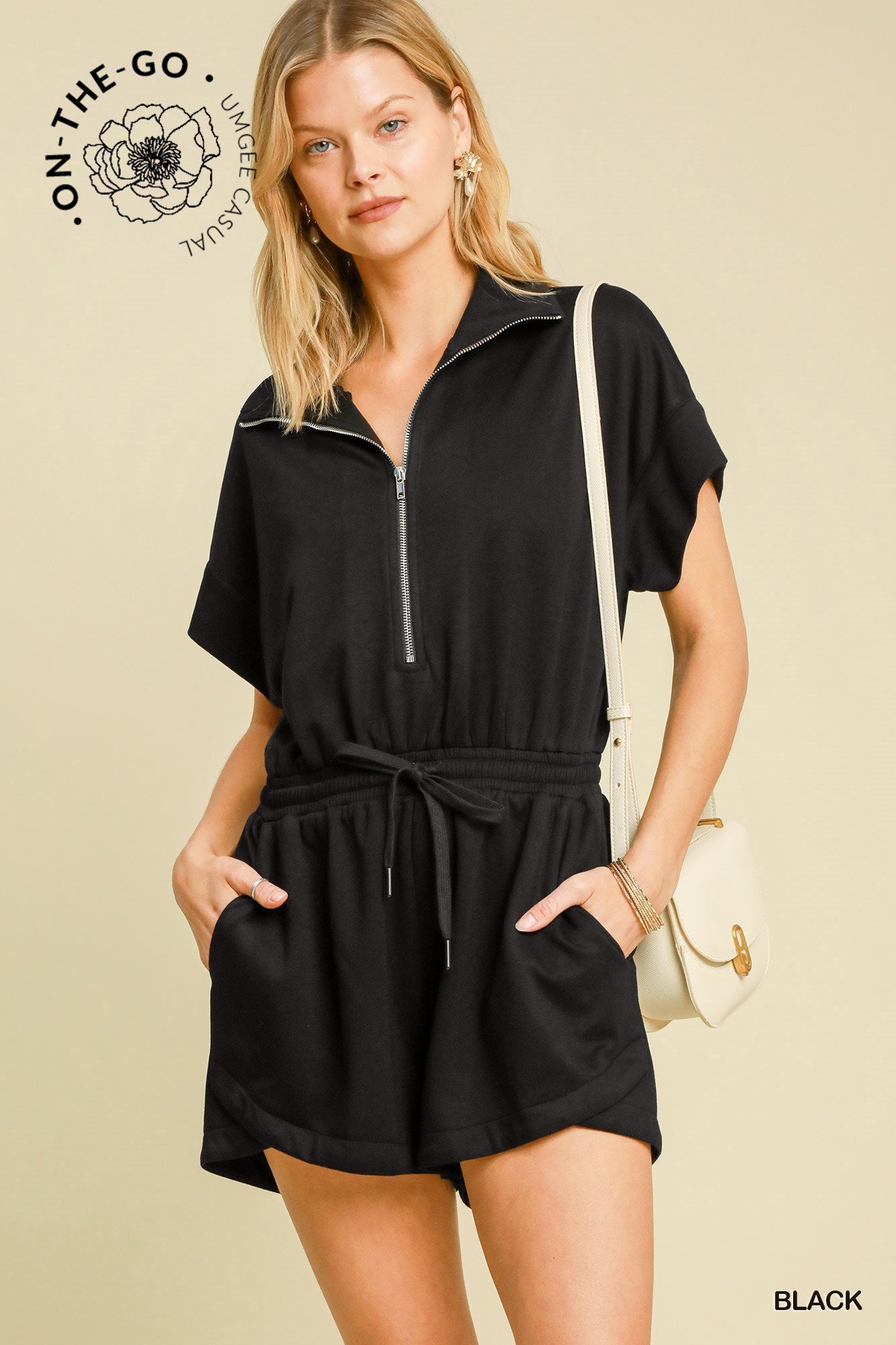 Gina Half Zip Romper