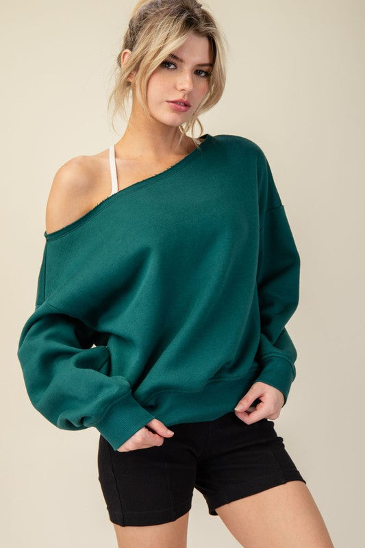 Ainsley Off The Shoulder Long Sleeve Top