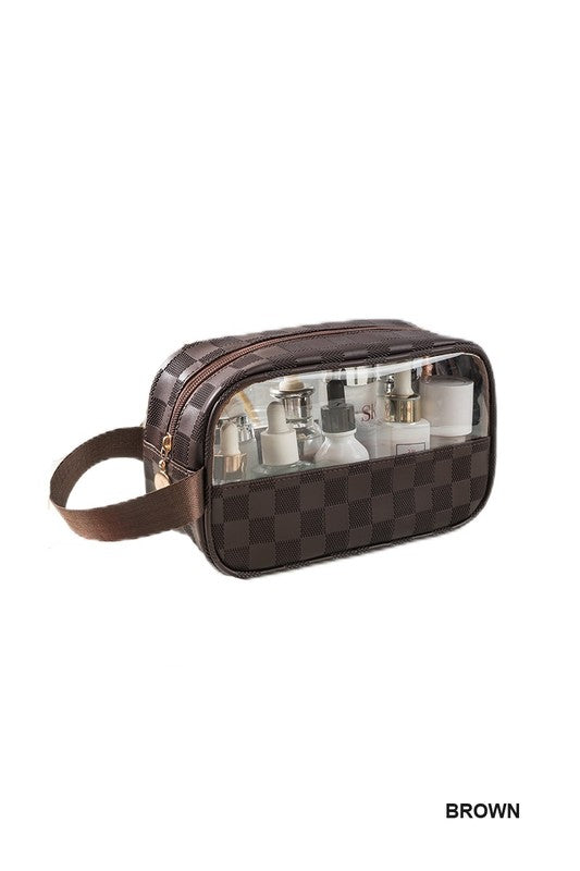 Checkered Cosmetic Bag Small