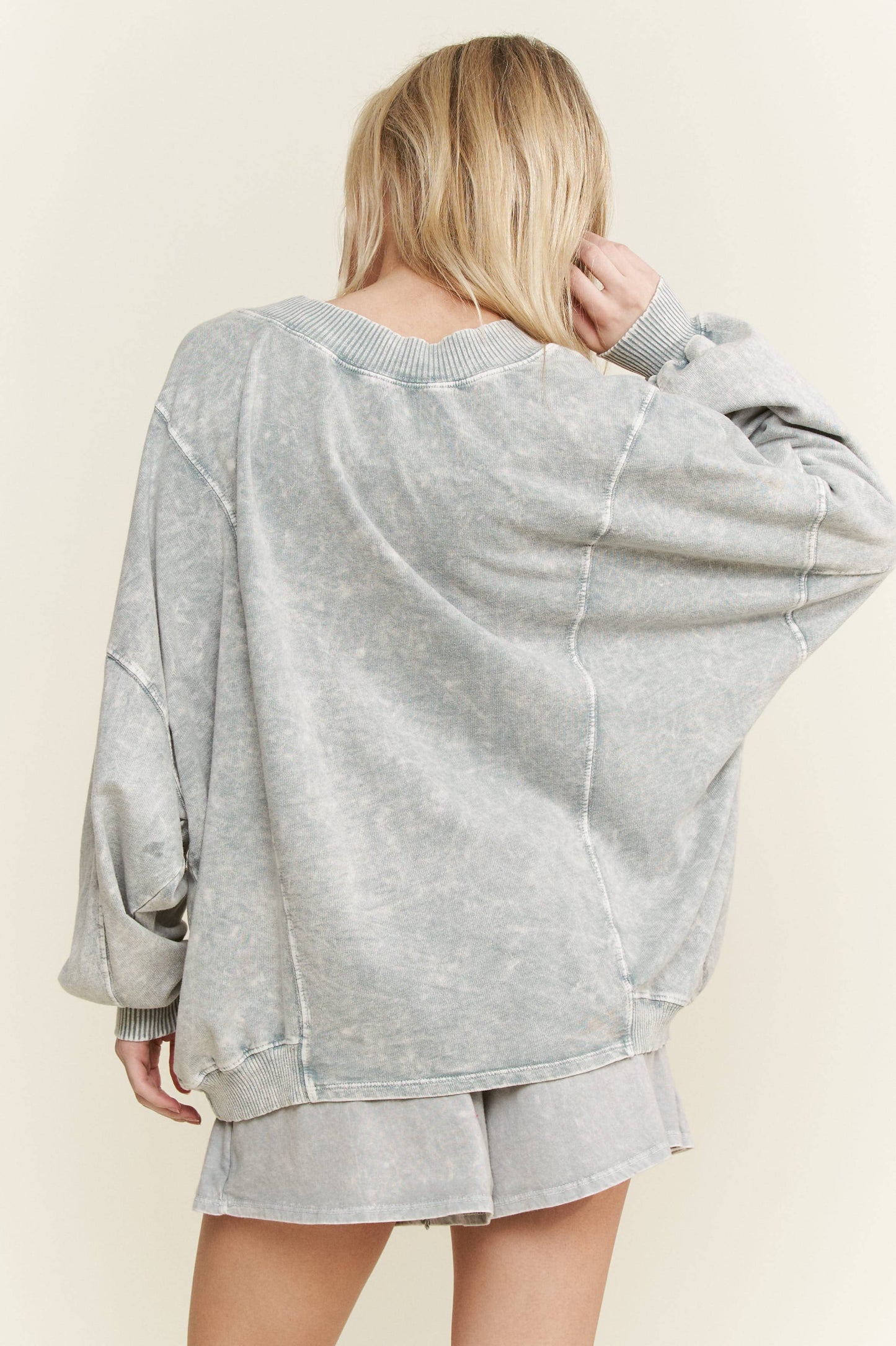 Mineral Washed Reversible Sweatshirt