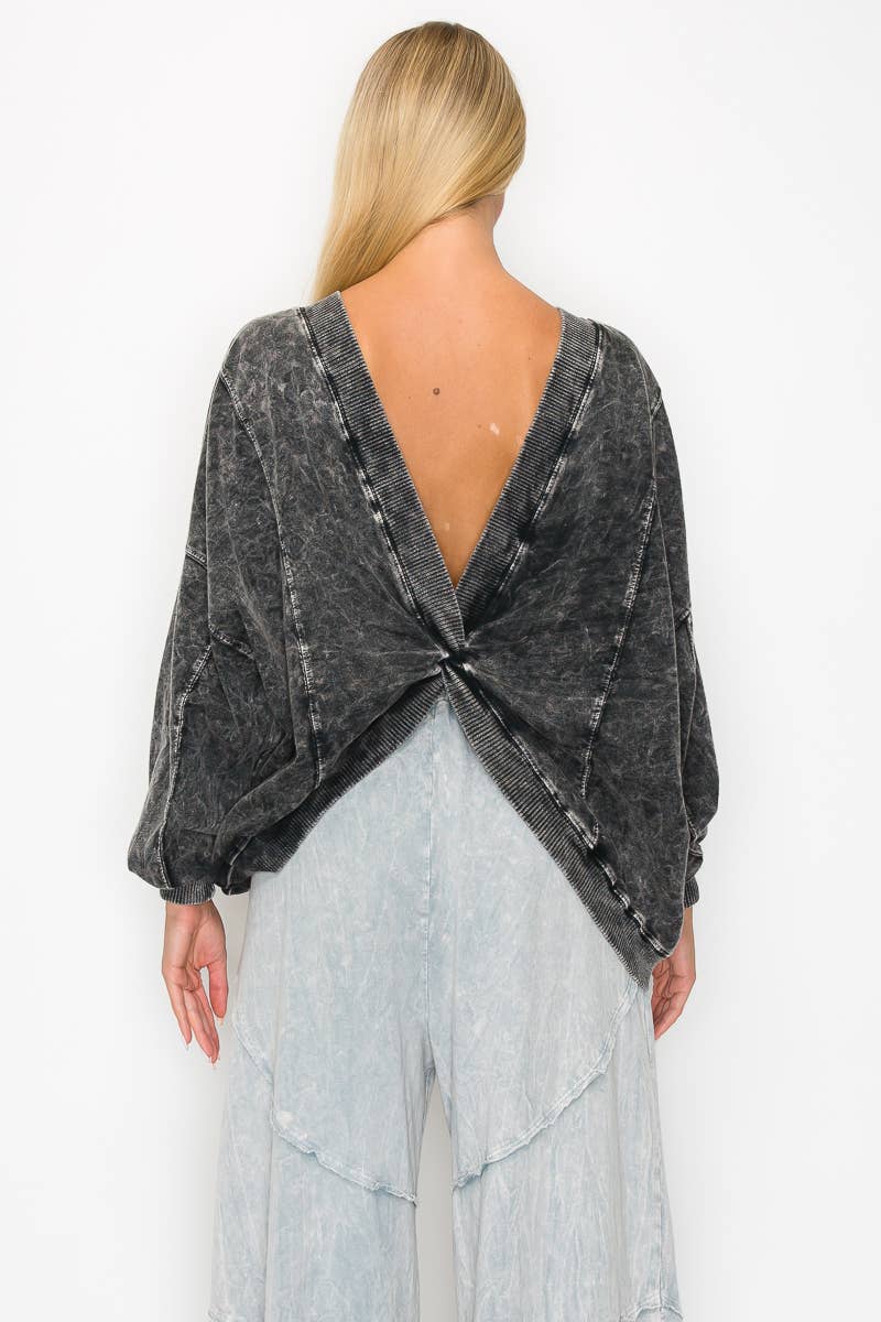 Mineral Washed Reversible Sweatshirt