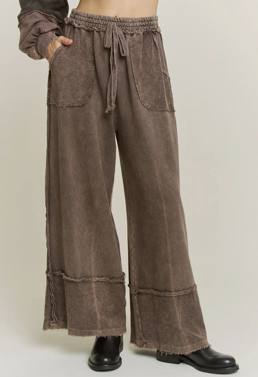 Mandy Mineral Washed Wide Leg Pants