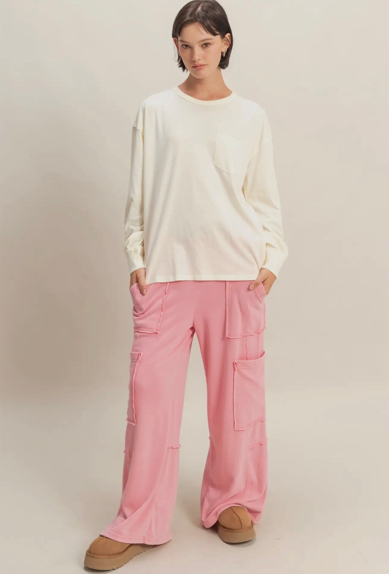 Mineral Washed Cargo Sweatpants