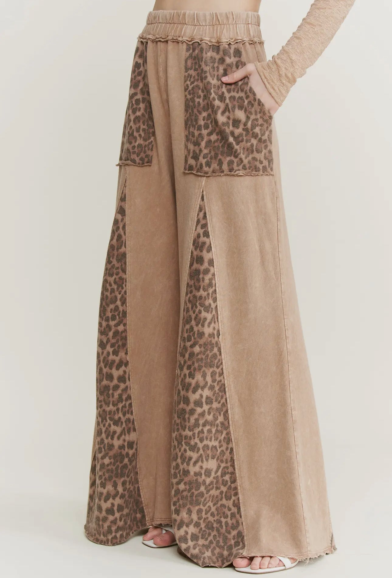 Mineral Washed Leopard Sweatpants