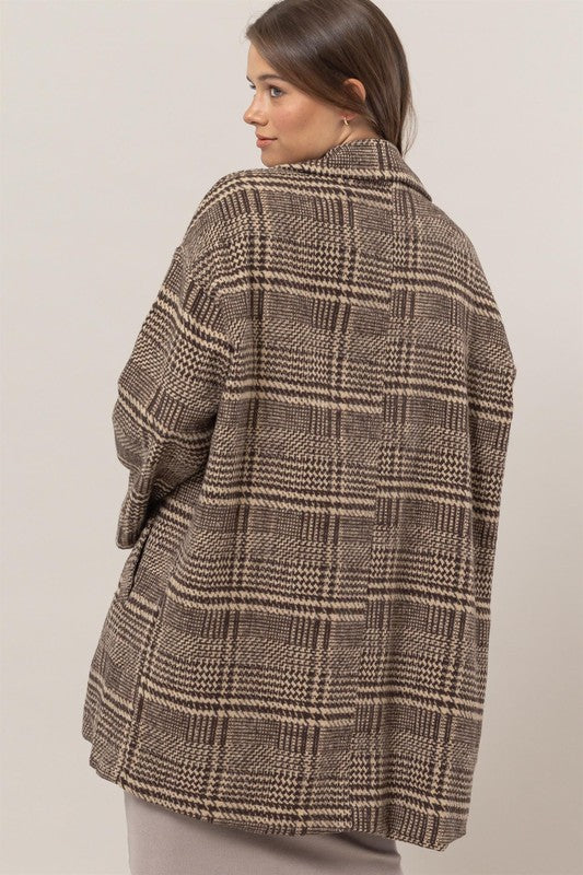 Presley Plaid Oversized Coat