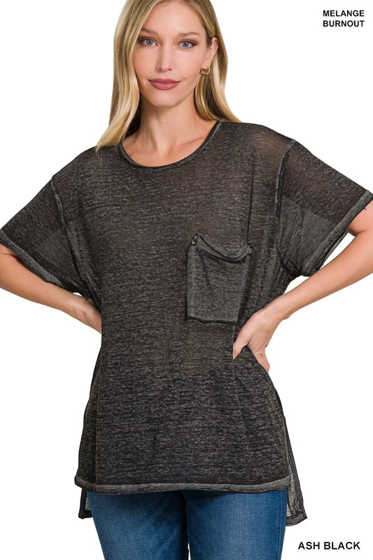 Odessa High-Low Round Neck Top