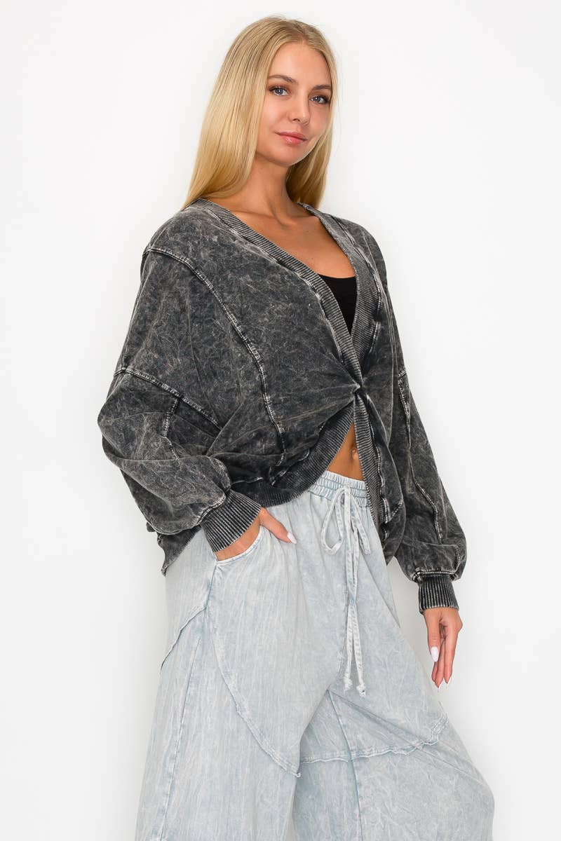 Mineral Washed Reversible Sweatshirt
