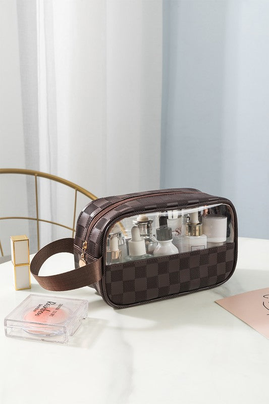 Checkered Cosmetic Bag Small