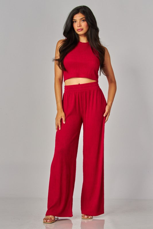 Crinkle Loungewear Set