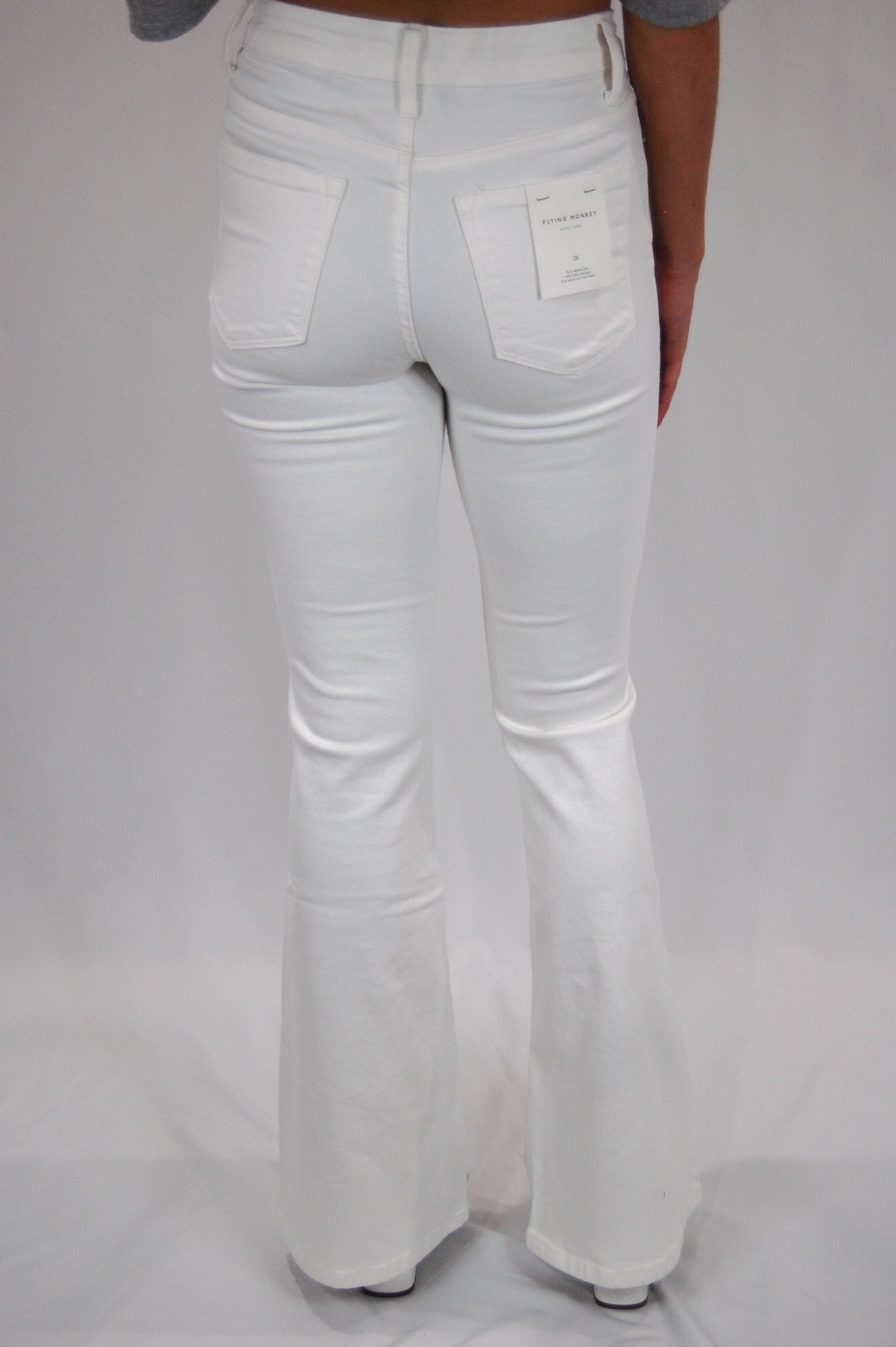 White Jean Flares