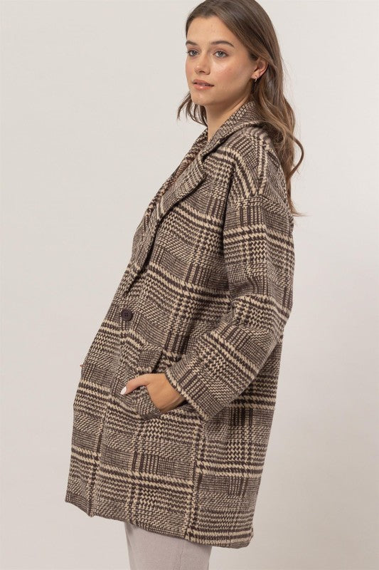 Presley Plaid Oversized Coat