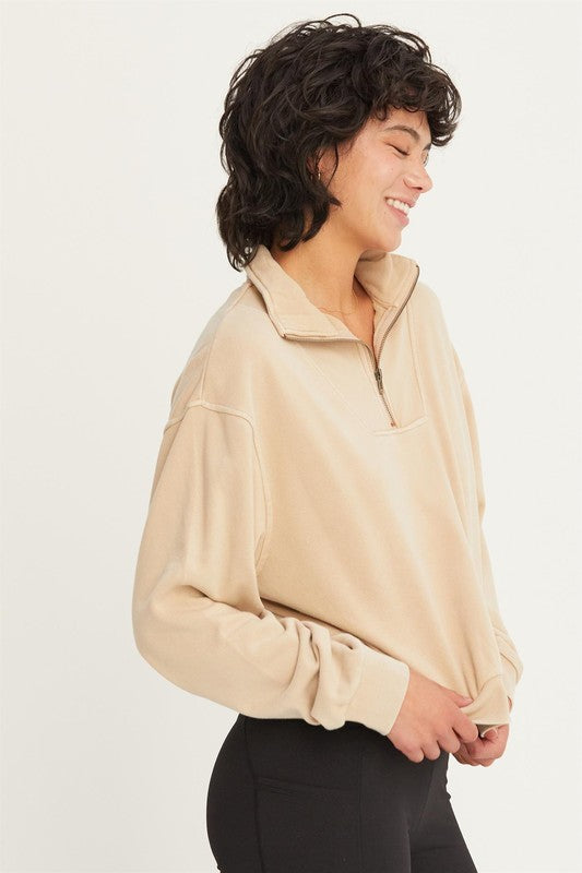 Hazel Half Zip Sweatshirt