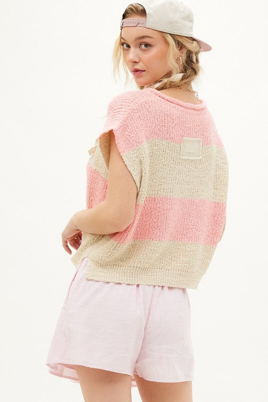 Bonnie Striped Sleeveless Sweater