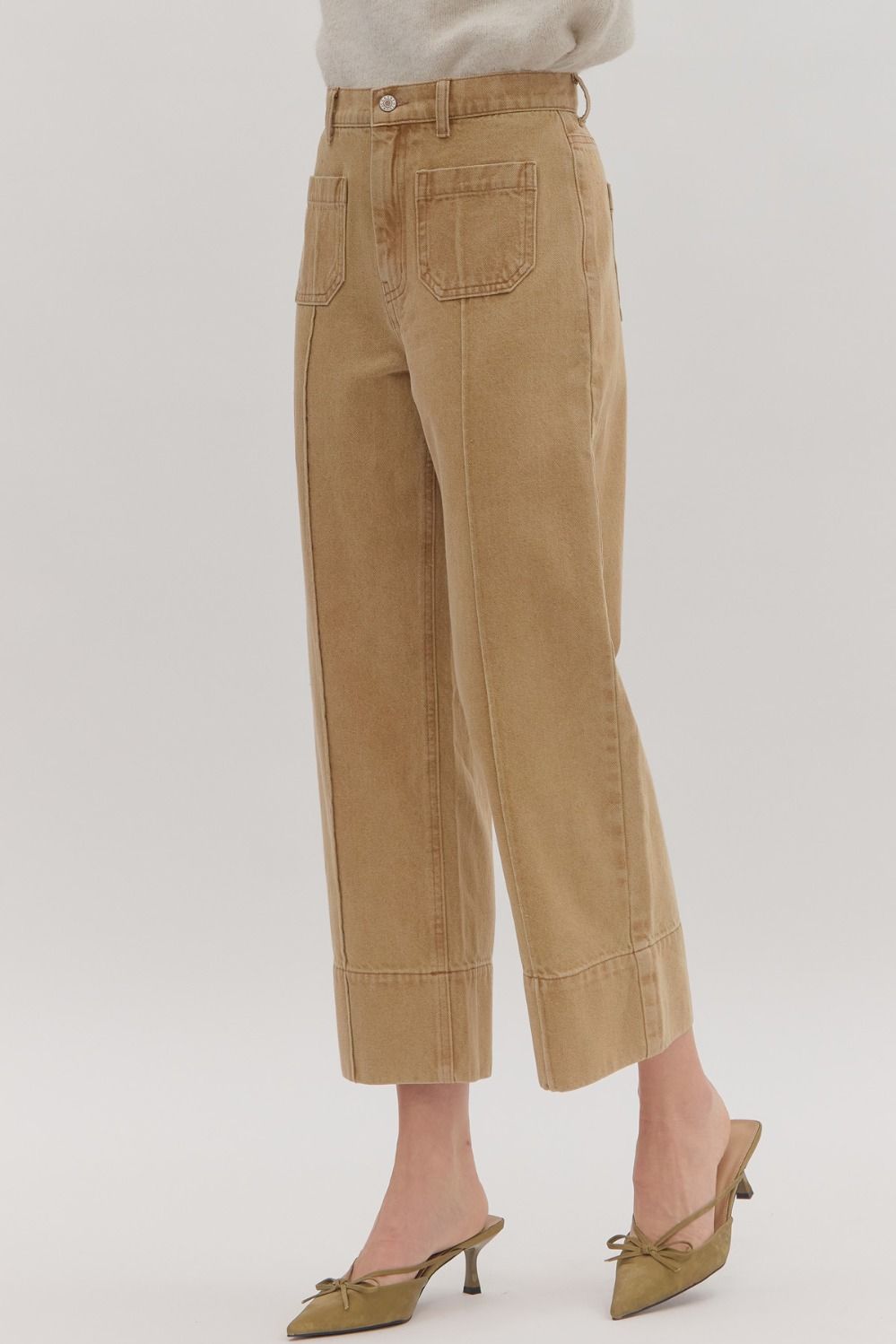 Front Pocket Wide Leg Jeans