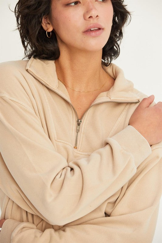 Hazel Half Zip Sweatshirt