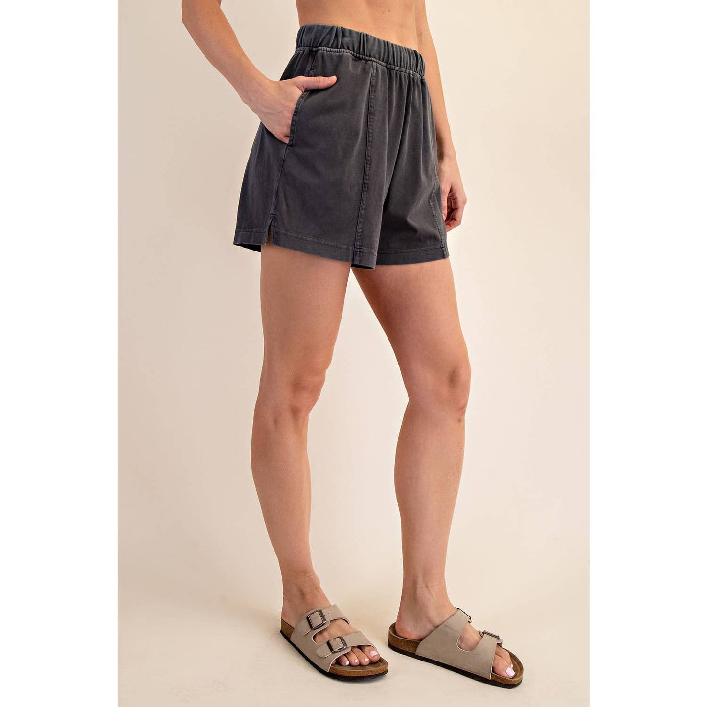 Mineral Washed Cotton Shorts