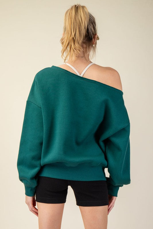 Ainsley Off The Shoulder Long Sleeve Top