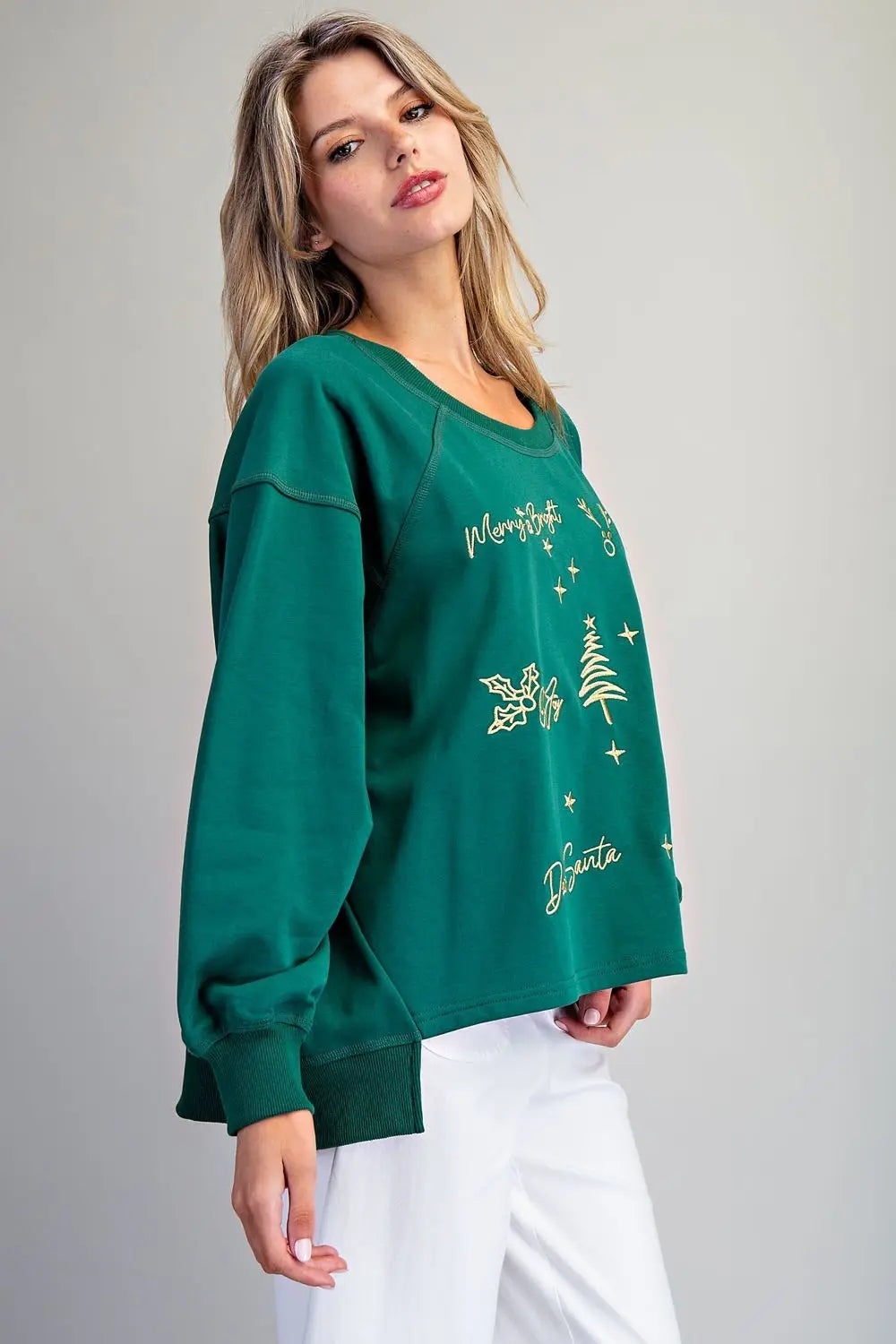 Christmas Graphic High-Low Sweatshirt