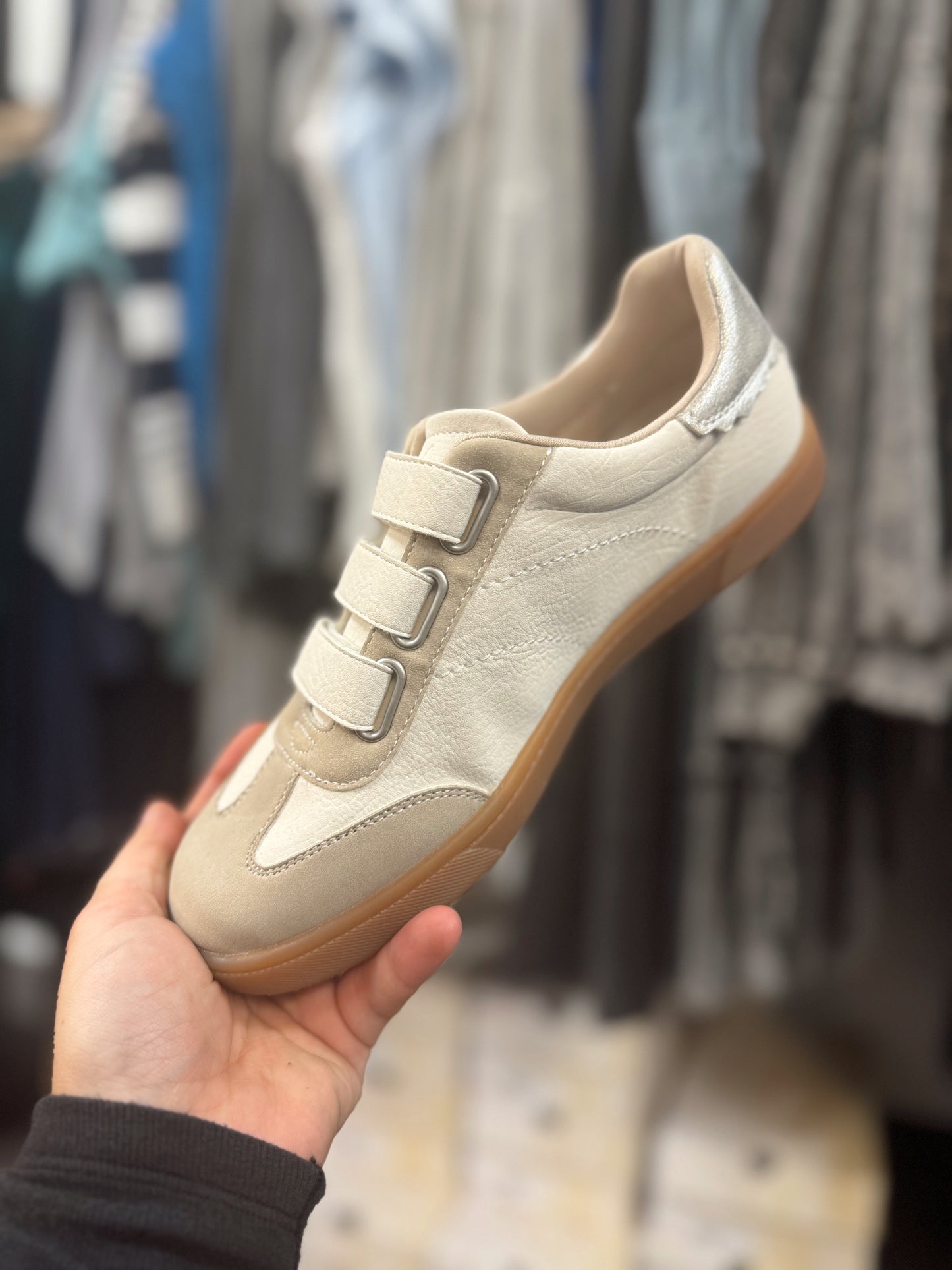 Cream 3 Strap Blowfish Sneakers