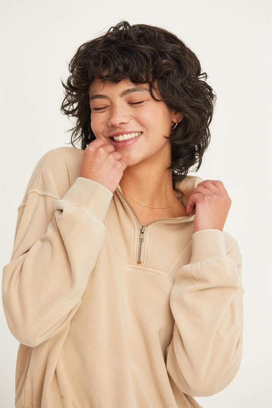 Hazel Half Zip Sweatshirt