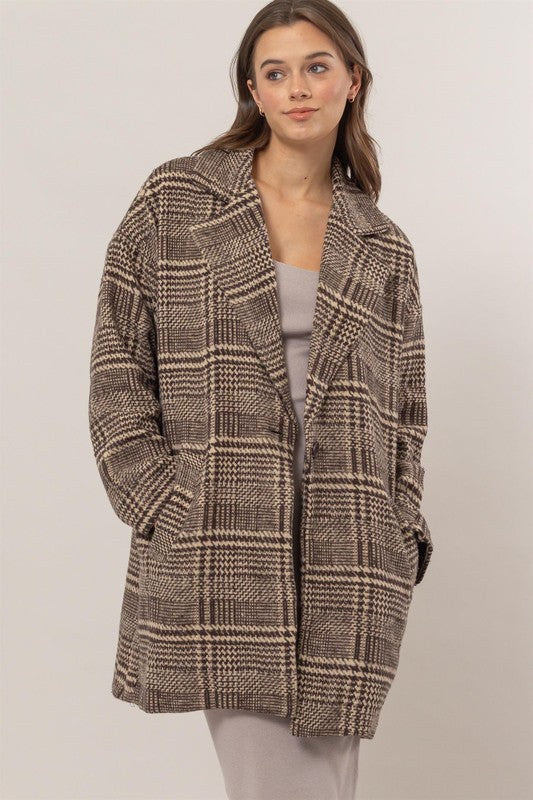 Presley Plaid Oversized Coat