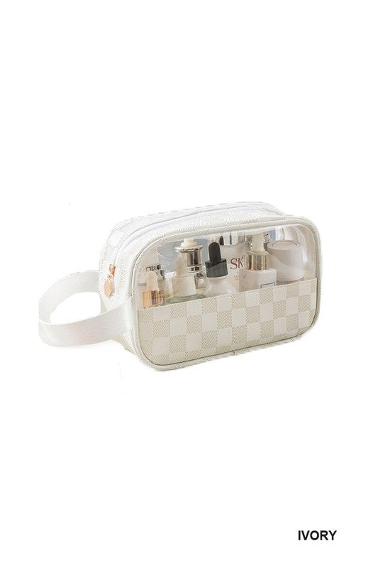 Checkered Cosmetic Bag Small