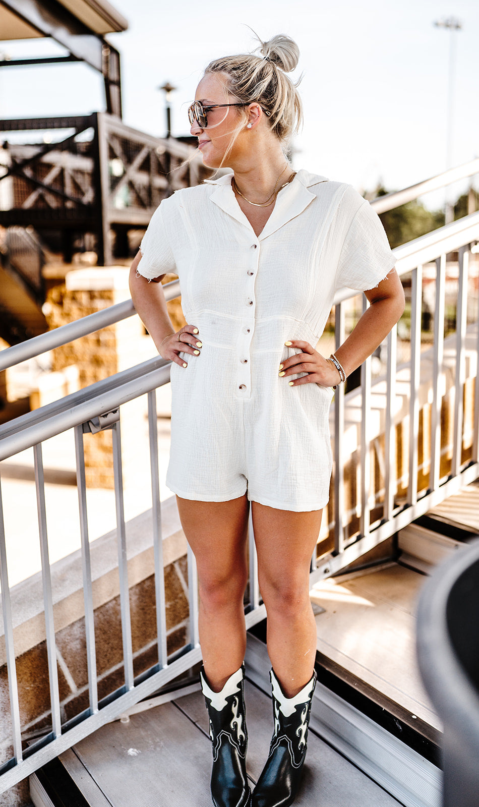 Quinn Off-White Romper