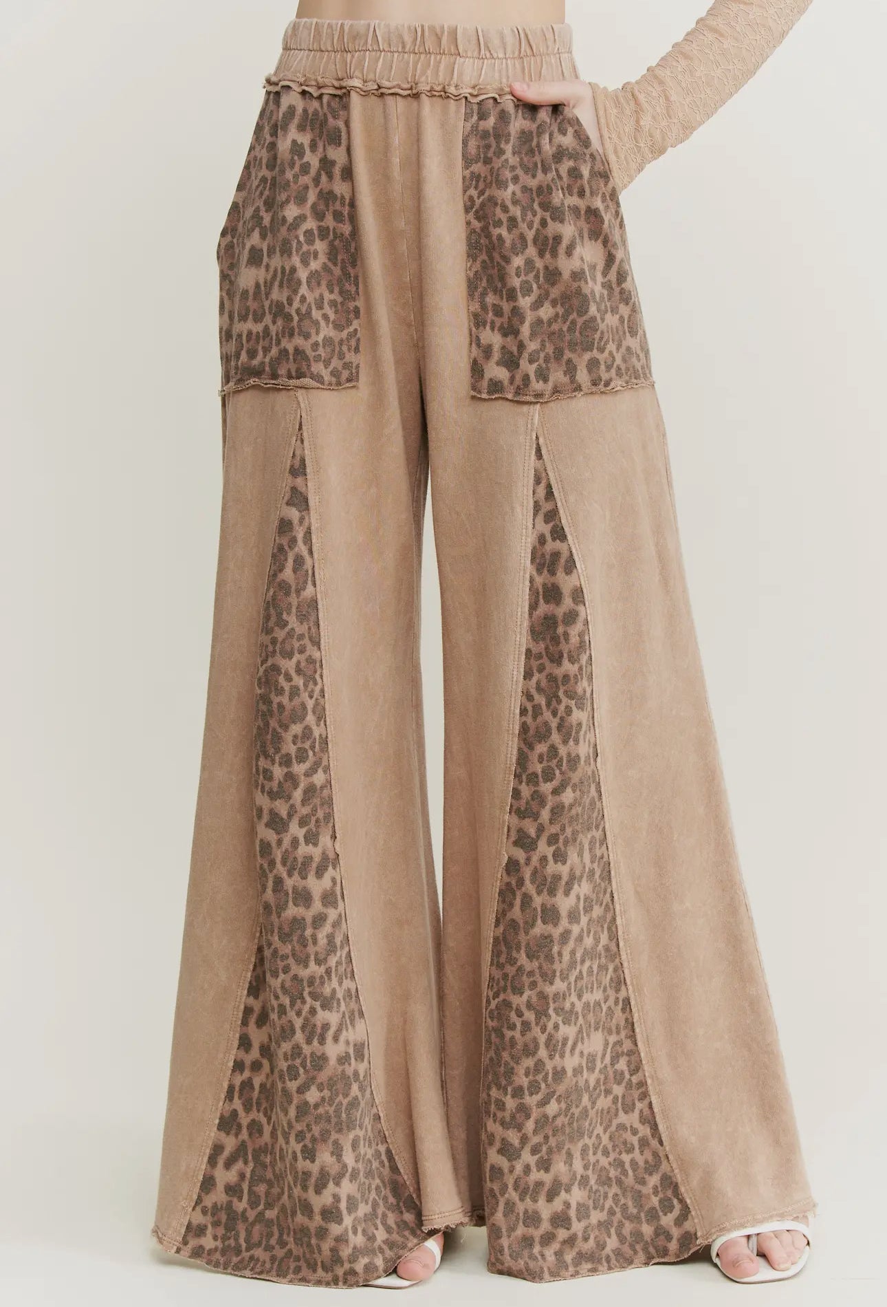 Mineral Washed Leopard Sweatpants